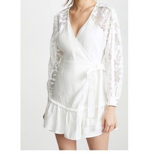 Suboo Novella lace insert wrap dress